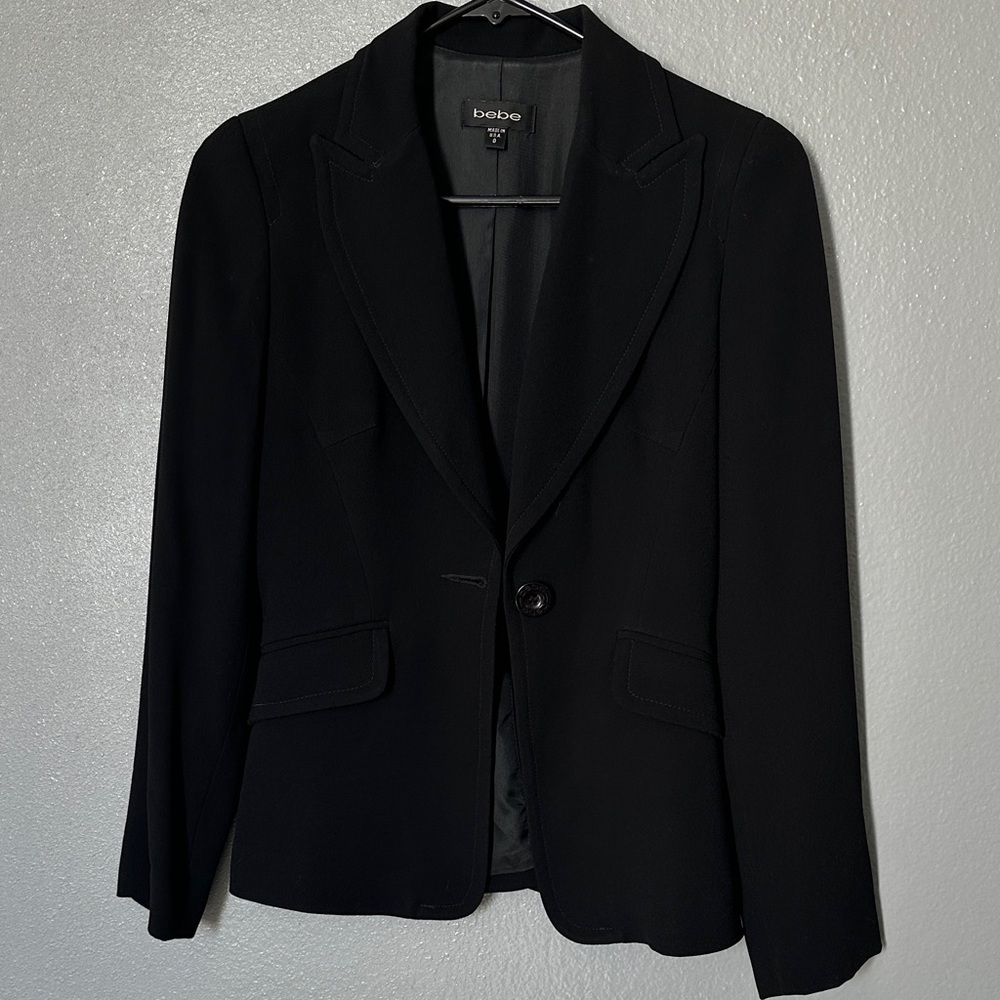 Bebe Classic Black Suit Jacket